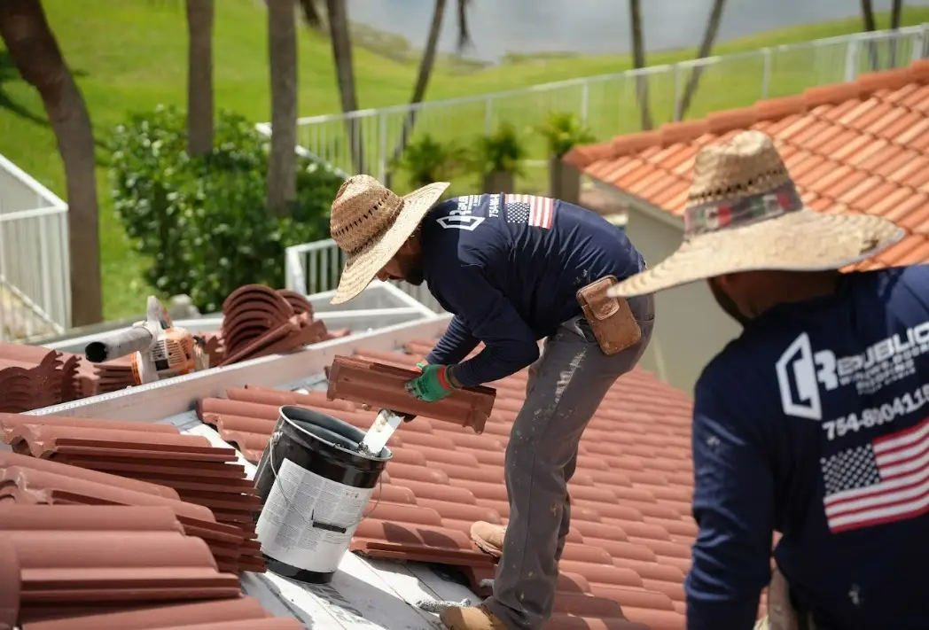 South Florida Mediterranean barrel tile roof replacement by Republic Roofing