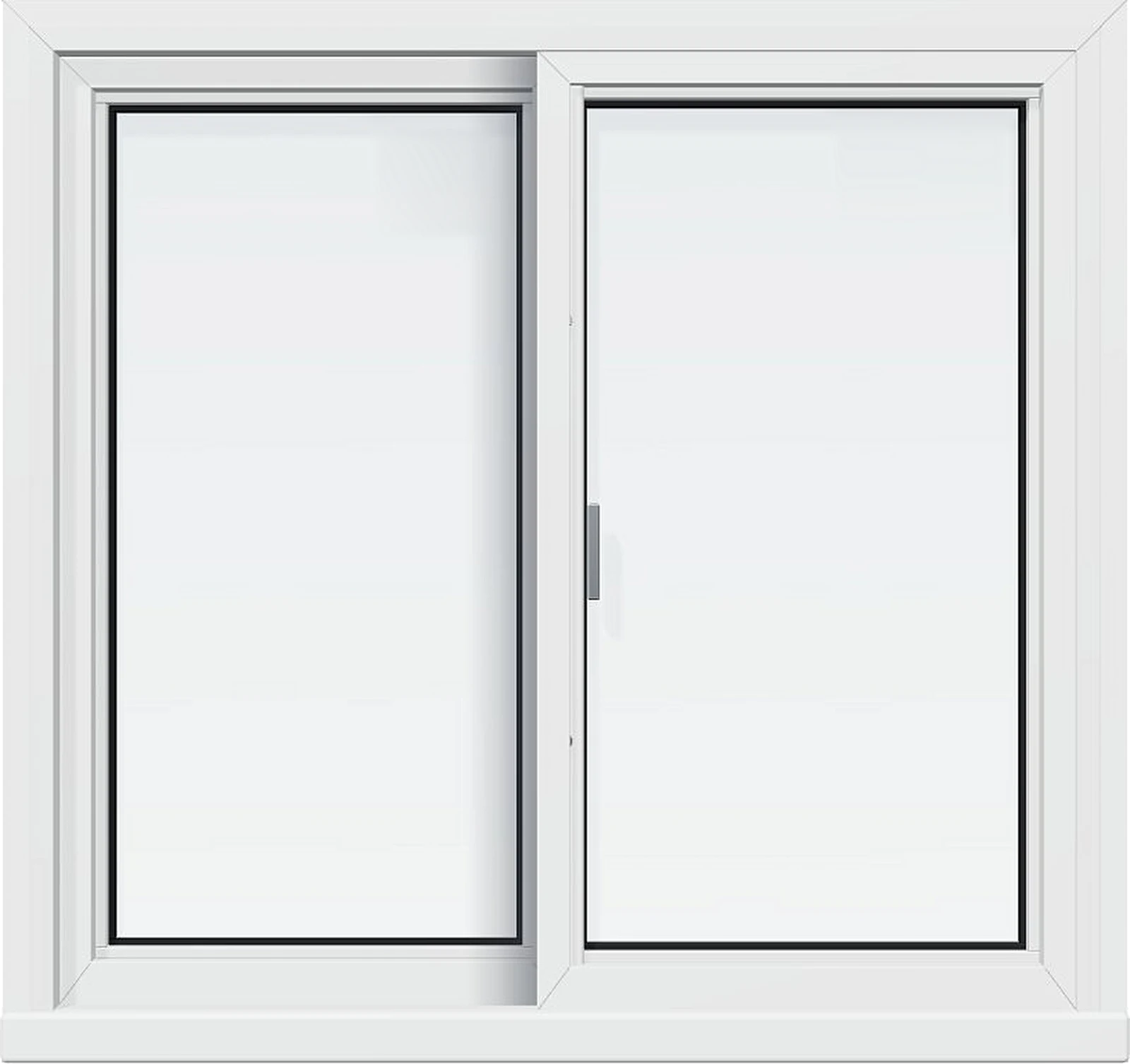 Studio view of a horizontal roller XO impact window.