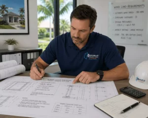 Design pressure calculation for impact windows South Florida