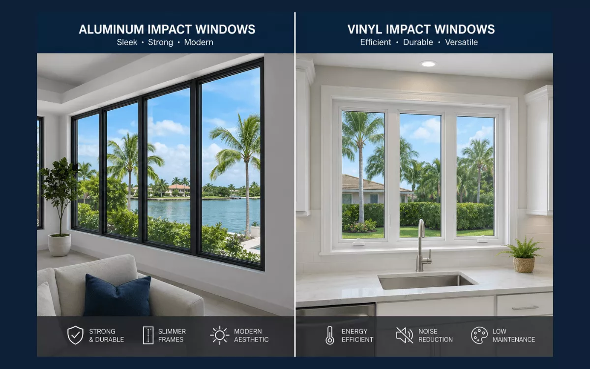Aluminum vs vinyl best impact window brands comparison