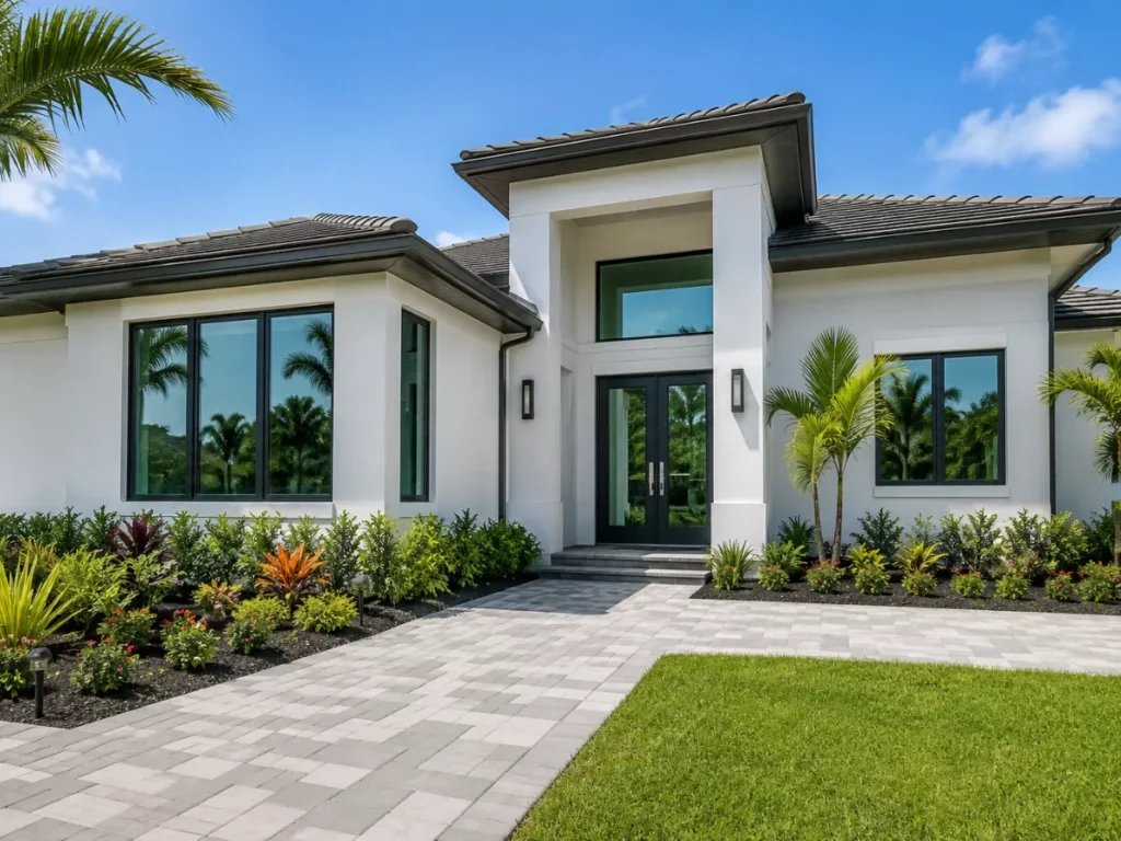 Best impact windows in South Florida installed on a modern home