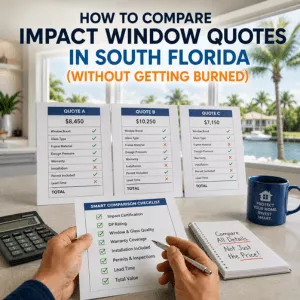How to Compare Impact Window Quotes in South Florida (Without Getting Burned)